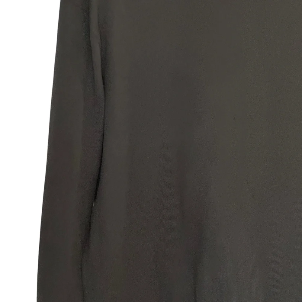 J Crew Fact Large Black Harbor Cotton Cotton/Nylon/Merino Wool Crew Neck Sweater